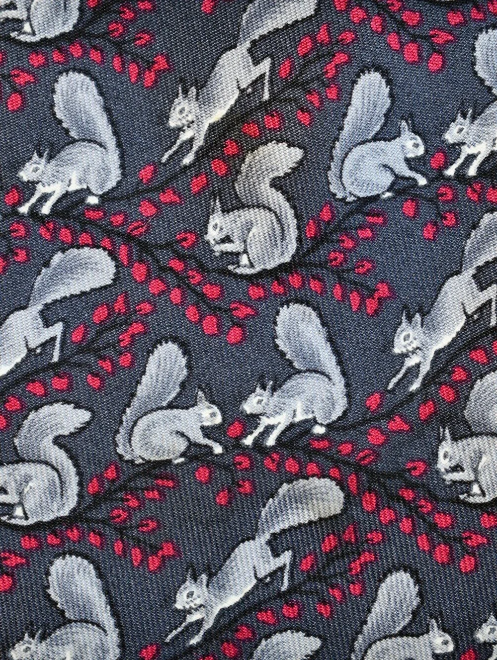 Hermès | Squirrel print silk tie